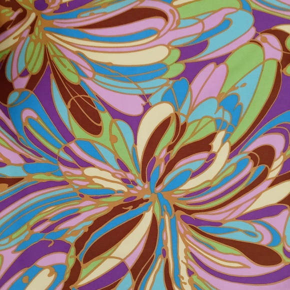 💜VTG Milly💜 - Multicolor Retro Floral Print Shift Dress - Picture 4 of 15